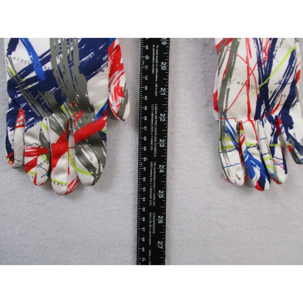 Marcell Von Berlin Gloves Womens One Size Multicolor Satin Long Opera Party - Picture 4 of 9